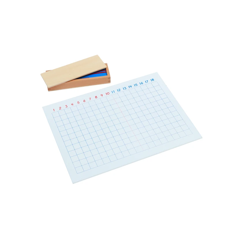 
Mathematic Toys Educational Early Learning Wooden Toy For Kindergarten And Nursery Montessori Rods Addition Strip Board 