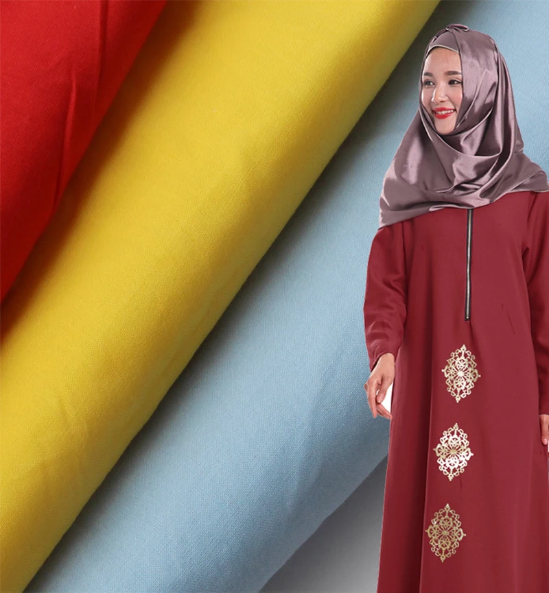 100% microfiber polyester crepe fabric for arabic abaya