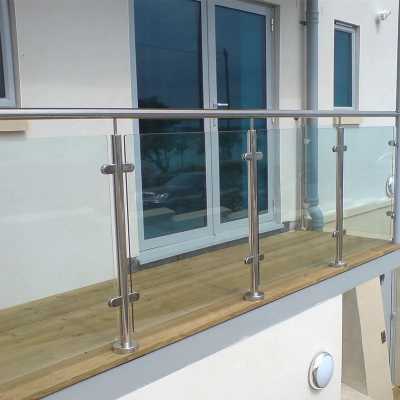 Customized safety stainless steel glass railings for balcony