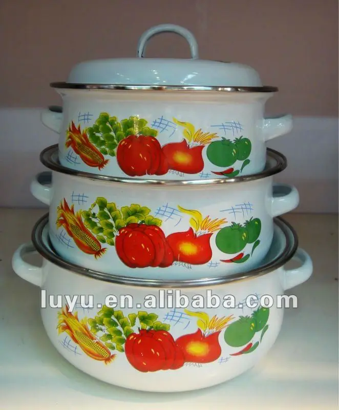 Ghana Market Hot Selling Casserole with Ordinary Handle 16.18.20cm/set671D/671DB/671EDB