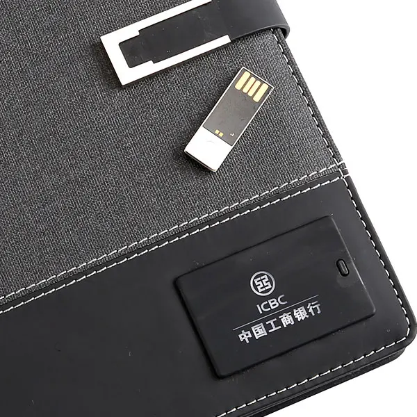 
planner diary notebook with power bank and usb flash drive 