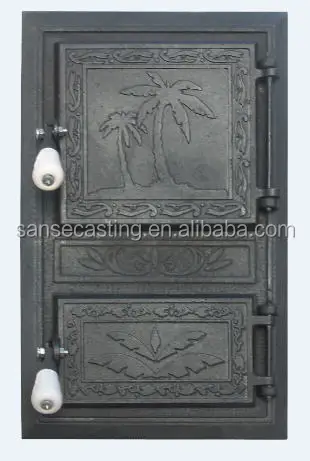 
China factory direct hot selling cast iron fireplace door 