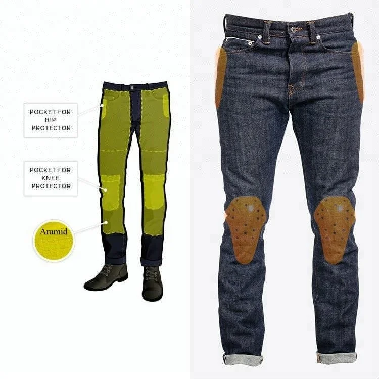 Мотоциклетные джинсы Royal Wolf, Заводские синие джинсовые защитные подкладки, мужские мотоциклетные джинсы