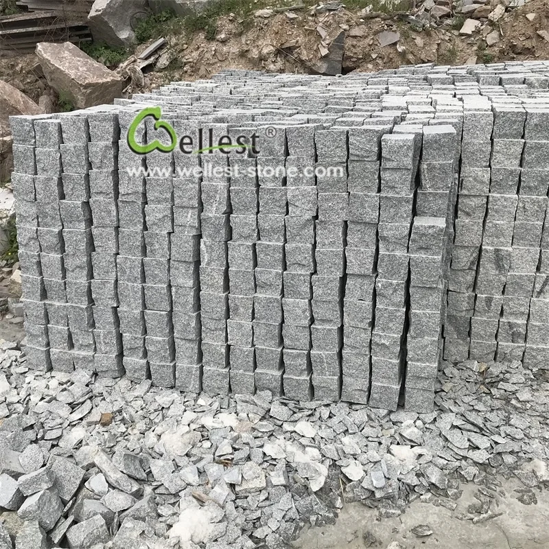 Grey stone granite cube10x10x10