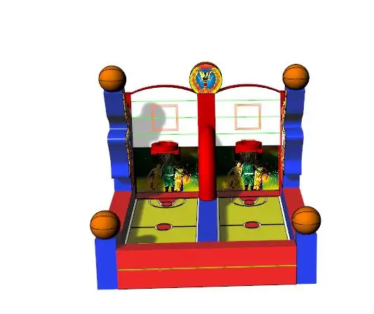 
2019 New design kids playground or outdoor indoor backyard inflatable basketball bounce game 