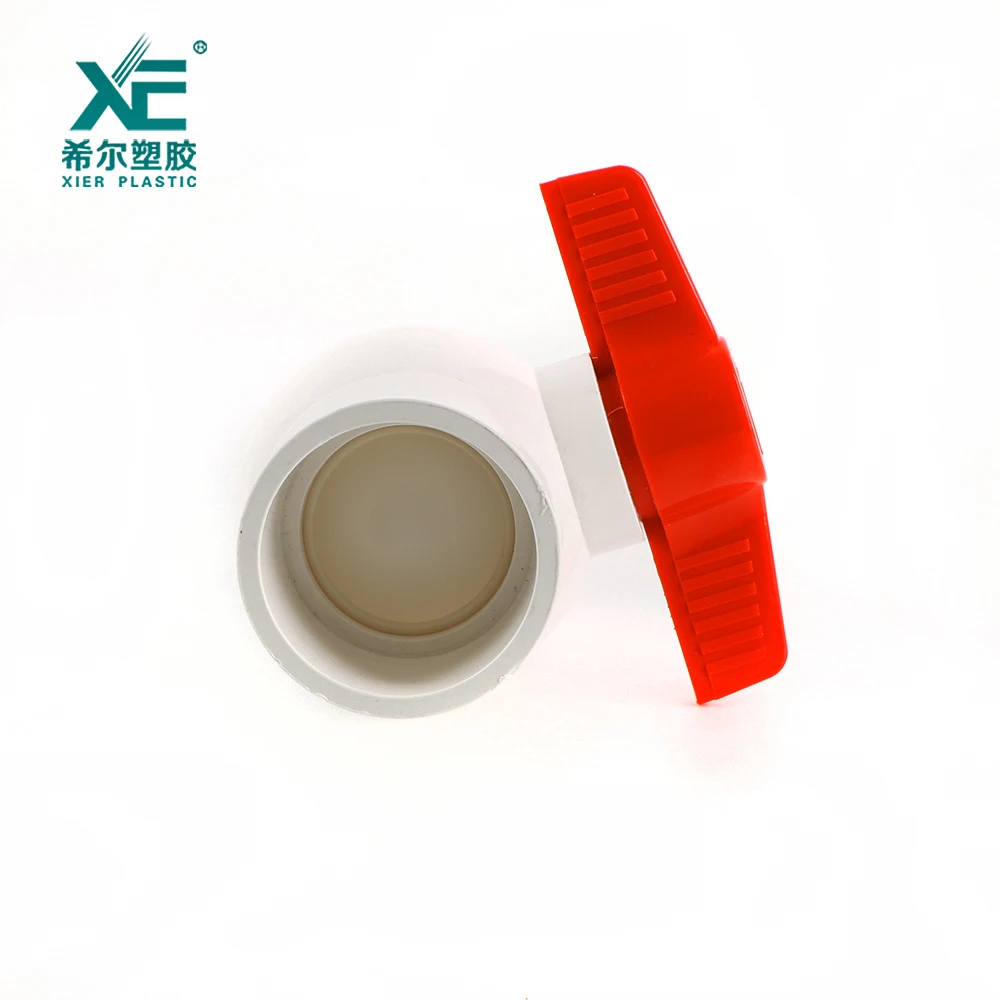 DIN STANDARD предлагает образец, 1 дюймовая красная ручка-бабочка, ПВХ компактный итальянский шаровой клапан