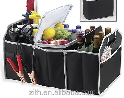 Auto Trunk Organizer With Waterproof Cooler Bag For Car