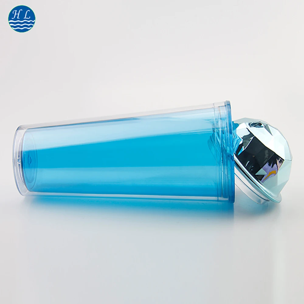 Shining Irregular Colorful Lid Plastic AS 22 oz Double Wall Straw Cup