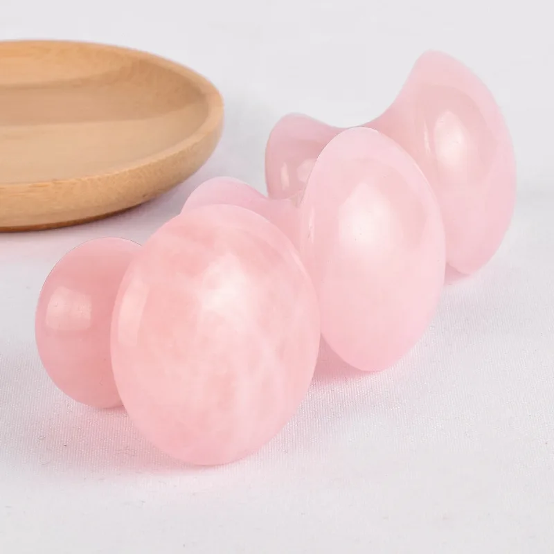 
2019 amazon butterfly gua sha tool, natural pink quartz butterfly jade guasha for body face massage 
