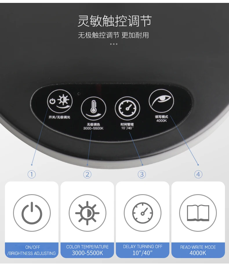 360 degree foldable office lamp led desk lamp with clamp for nails