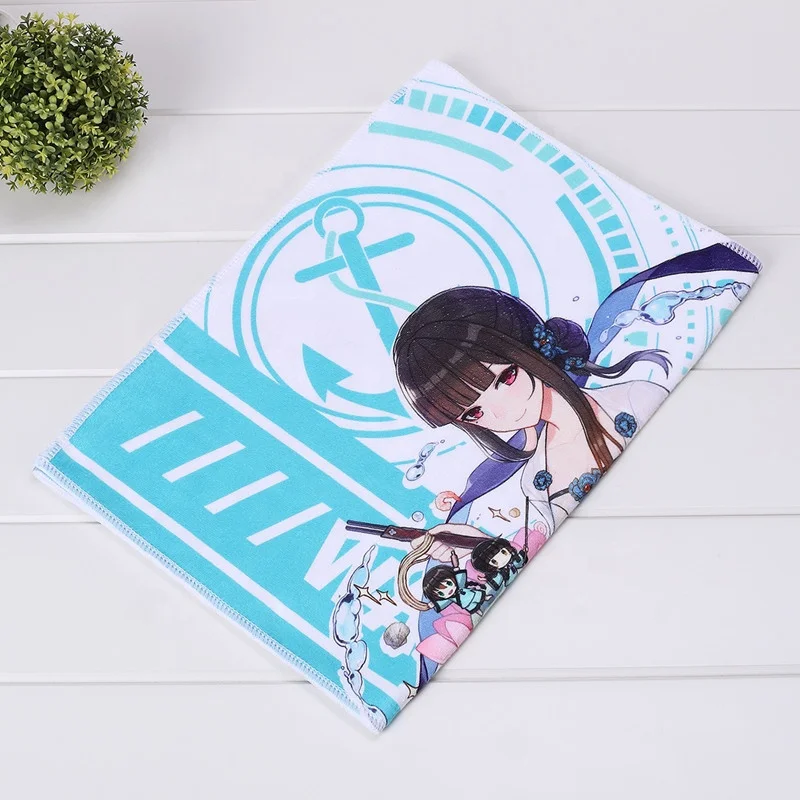 Personalized fashion custom printed super absorption  microfiber cartoon anime bath towel party favor