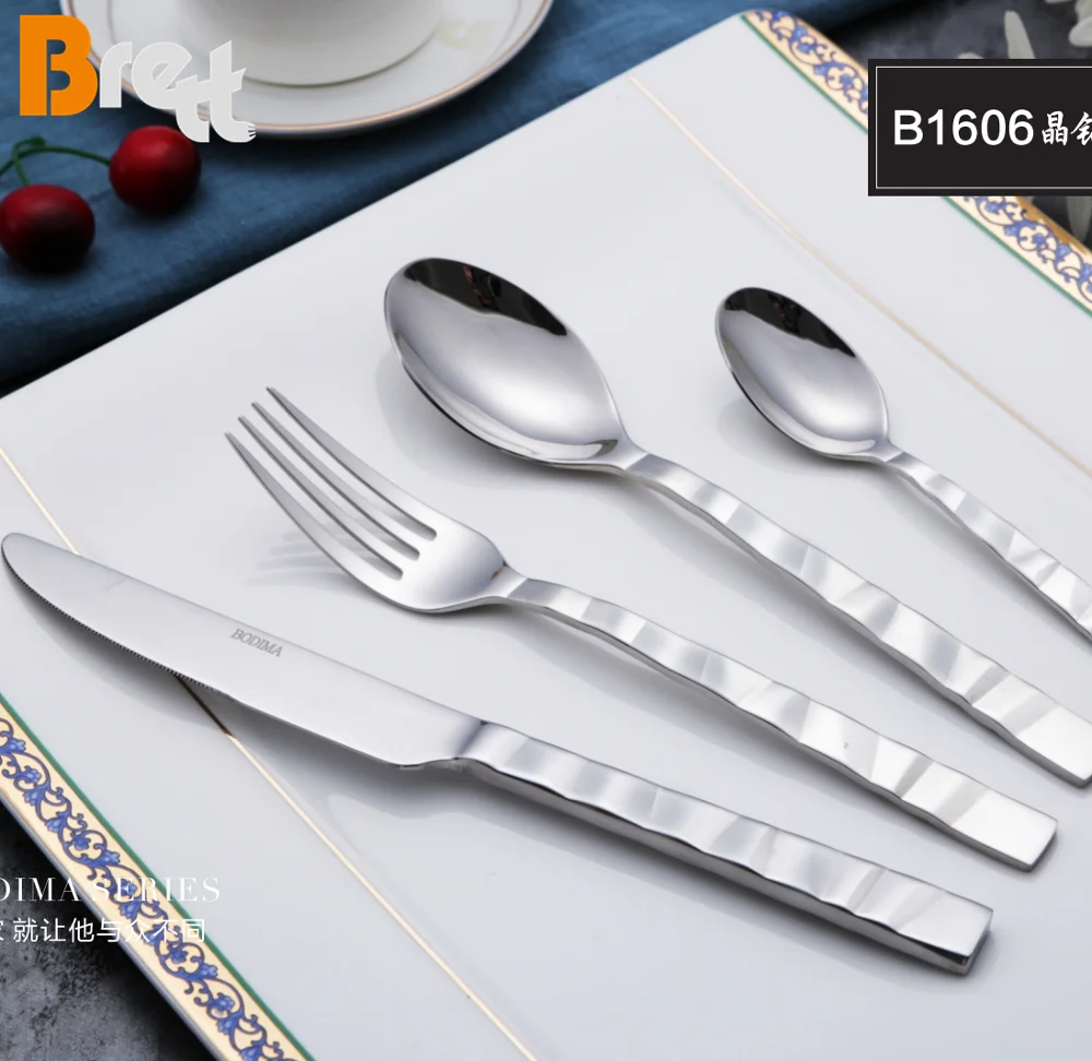 Dubai Tableware Stainless Steel Fork Silver Gold Royal Flatware Set