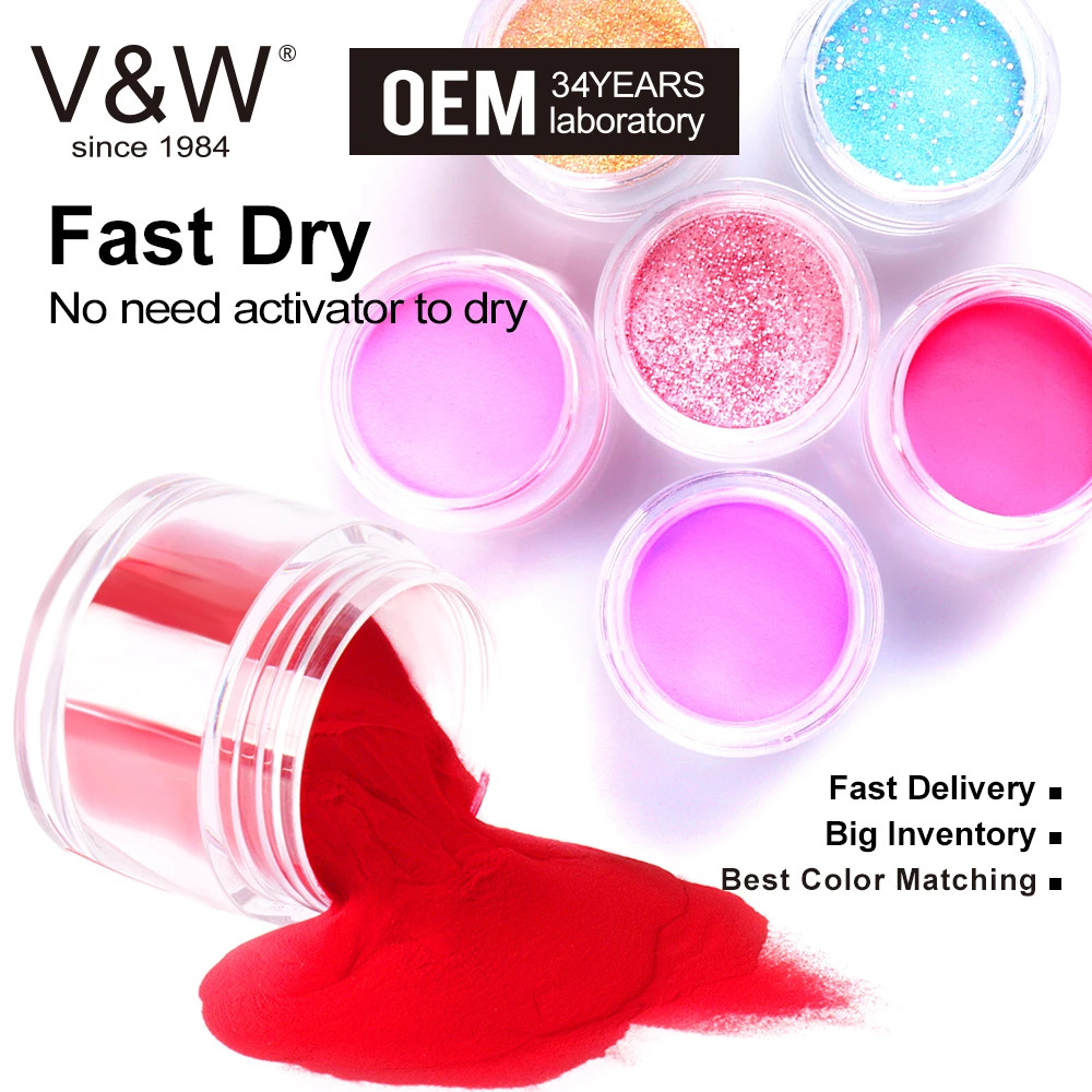 VW 2019 New Product 3 In 1 Acrylic Powder For Dipping And Gel Polish And Nail Lacuqer Nail Dipping Powder Set Sample