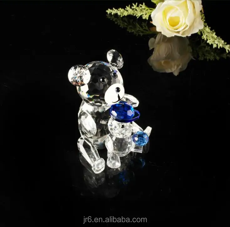 Kinsam Lovely Crystal bear figurines Animal figurine bear baby gifts
