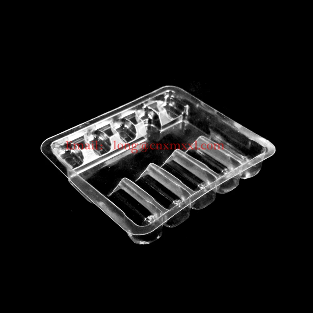 Transparent Plastic Ampoule Tray 1ml,2ml, 3ml,5ml, 10ml Plastic Vial Tray Blister Can Be Customization