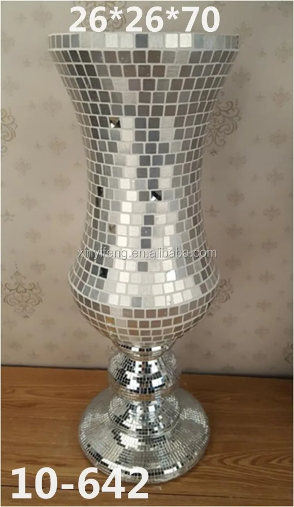 FRP Concise Aluminum Sheet Vase Office Table Decoration Floor Canterpiece Vase