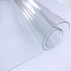 Crystal PVC Transparent Soft Glass Clear Film Sheet Printed Tablecloth For Dining Table