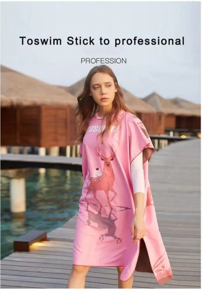 New style face cloth hand towel bath towel swim cloak Hooded Towel Beach Swiming