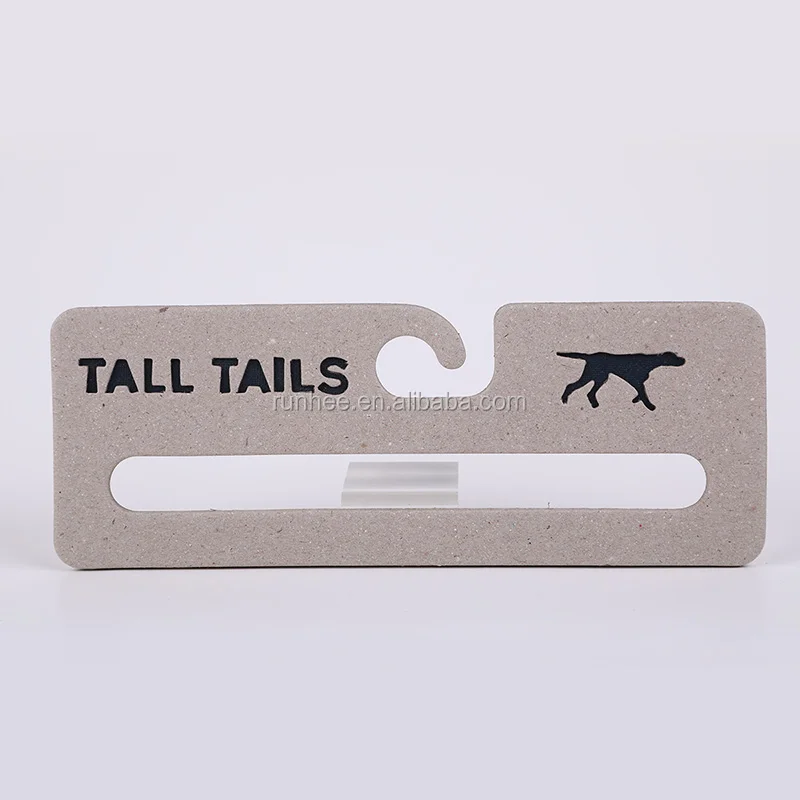 Экологически чистые картонные биоразлагаемые вешалки из переработанной бумаги для шарфов с напечатанным логотипом