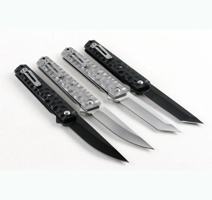 
Stainless steel folding pocket knife fast opening knife with drop point blade or Tanto blade 