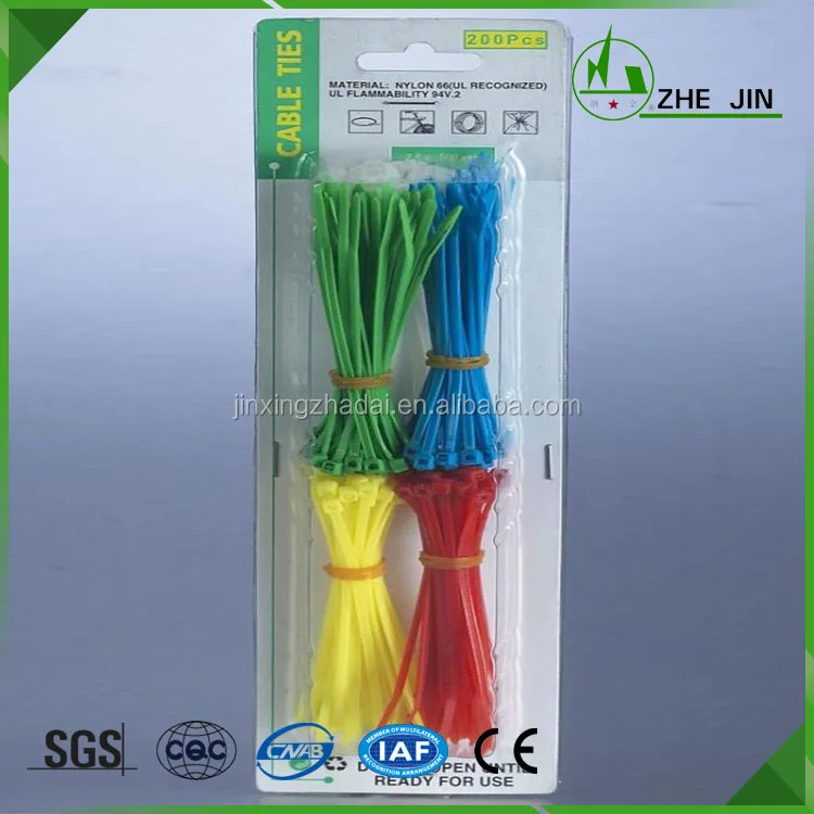 Наиболее Популярные Кабельные Стяжки Цвет DIY Пакет Пластиковые PA66 Кабельные Стяжки Обертывания