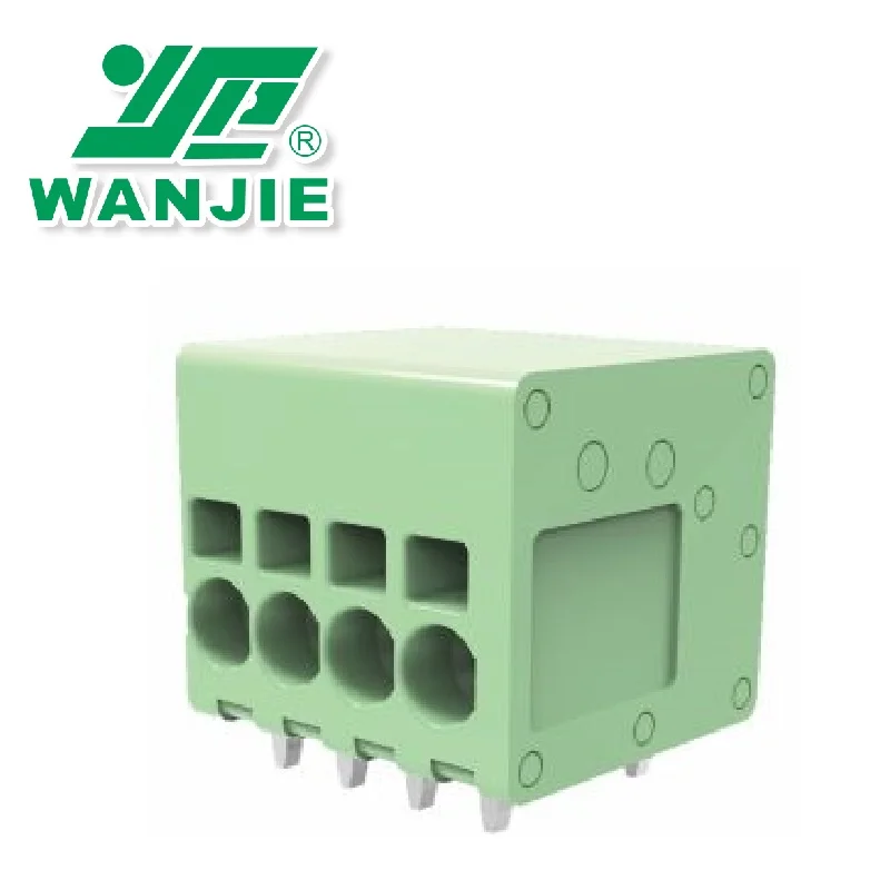 Новый дизайн, бесвинтовой 3,5 мм 5,0 мм шаг, прямоугольный двухуровневый контактный разъем, печатная плата, пружинный клеммный блок WJ241R
