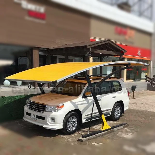 Single Slope Car Park Canopy Awnings Carport Kits Garages, Canopies & Carports Metal Hard Pressed Aluminum Alloy 6061-T6 100%