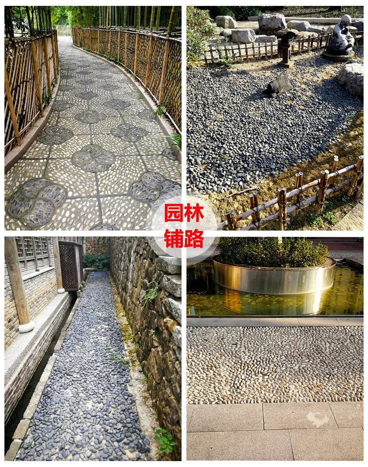 Natural White Polished Cobble Stone Outdoor Application Pebbles for Gardens Playground River Bed Polished White Pebble Stone