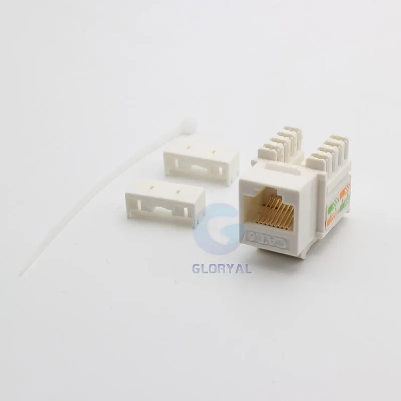 Hot RJ45 Cat6 or cat.5e Keystone Jack with cable tie
