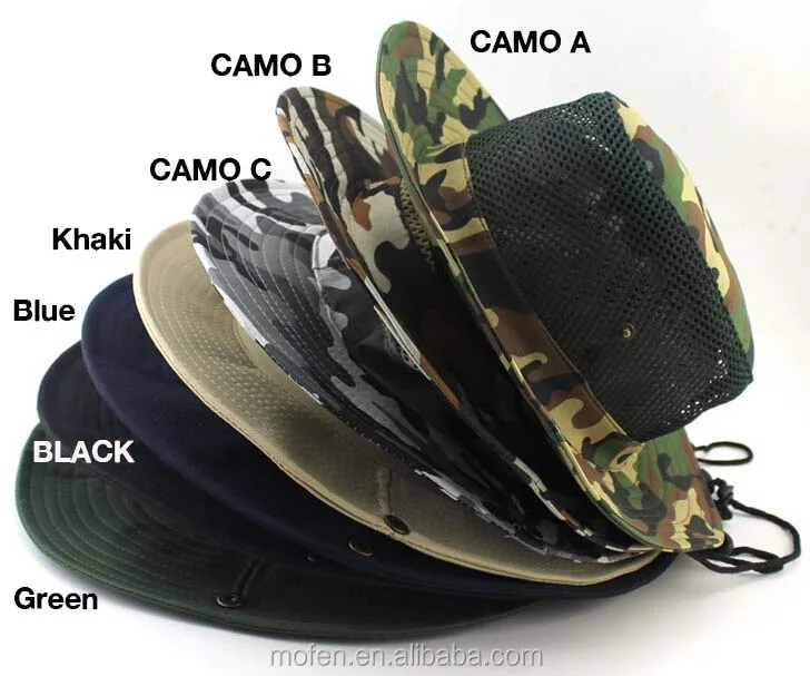 Outdoor green climbing fishing camouflage rush bucket hat fisherman hat jungle round hat