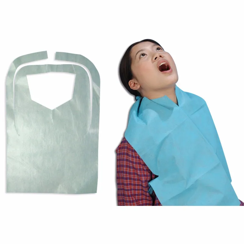 Disposable Surgical Medical Bib Dental Apron with Sticker ISO 13485 EOS Medical Materials & Accessories 1 Pcs Opp Bag 3 Years