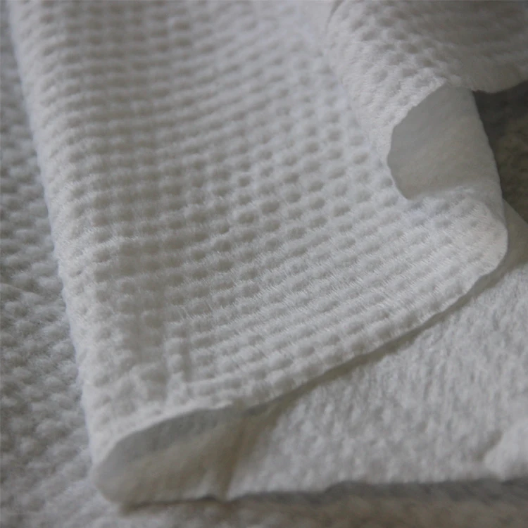 70% white spunalce fabric dot non woven fabric embossed
