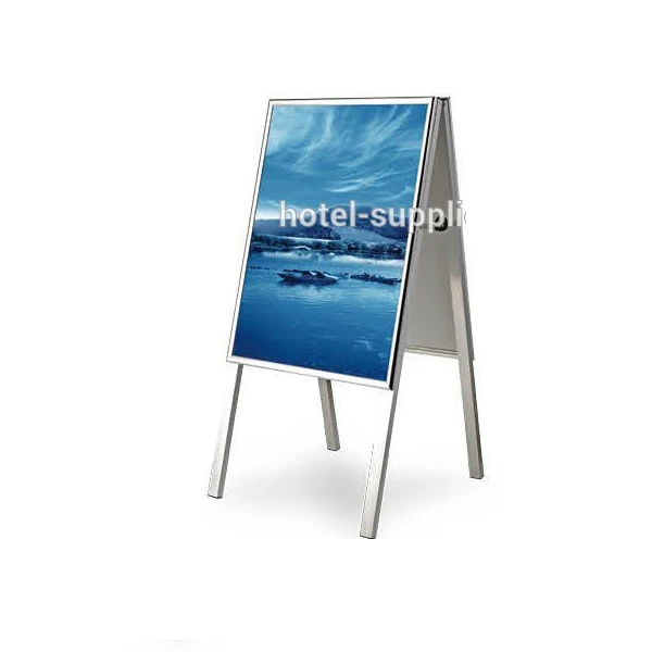 floor display aluminum moving poster stander