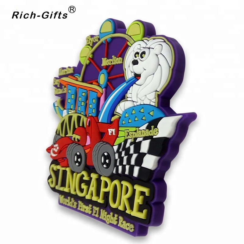 Personalized customization New Products Custom Singapore Souvenir Fridge Magnets