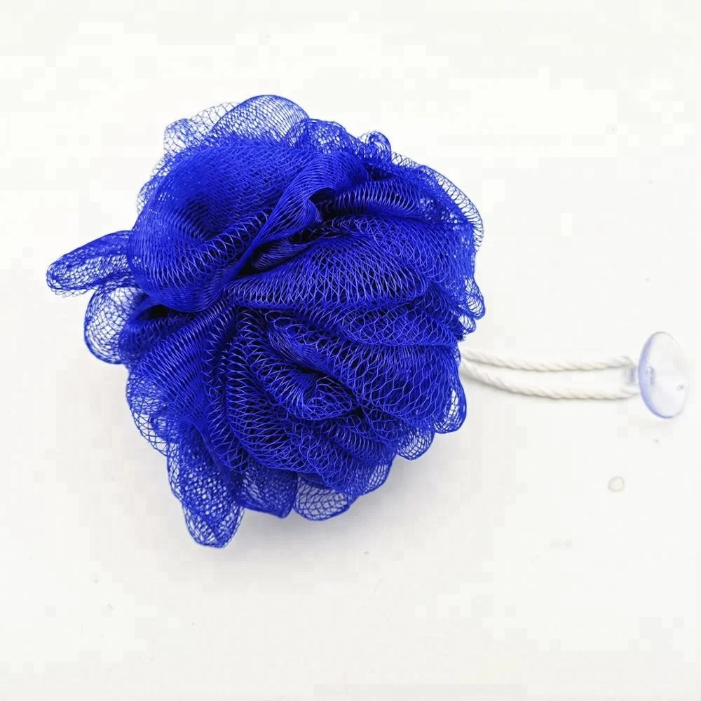 Hotselling Colorful mesh showersponge bath  ball loofah bath sponge with suction cup