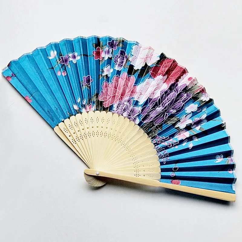 Japanese Wedding Bamboo Silk Hand Fan Wedding Invitation Fan