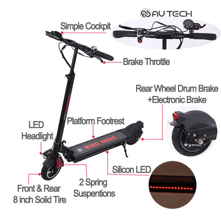 10inch 36V Two Wheel Electric Scooters Adults Foldable