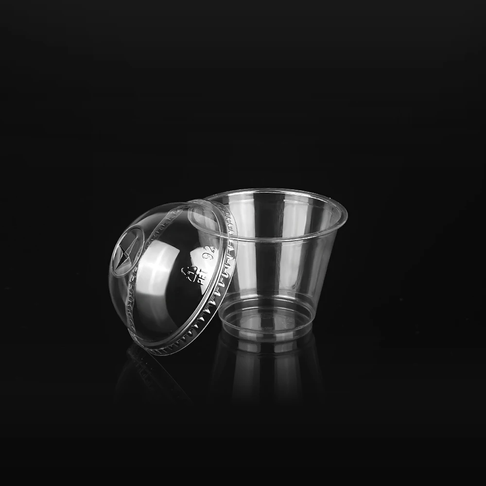 
9 oz 280 cc PET PLA Disposable Transparent Plastic Smoothie Milkshake Cup 