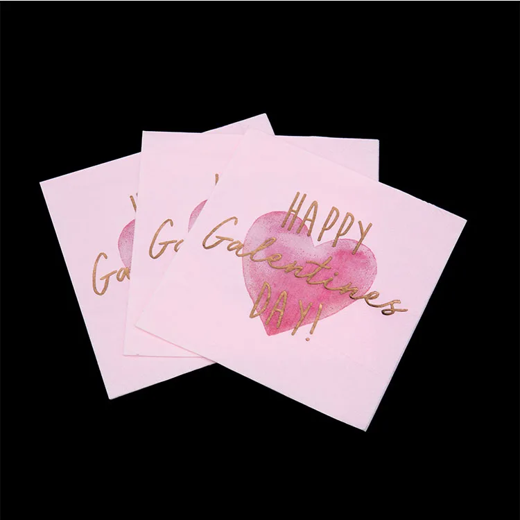 13*13 Inches Floral Print Disposable Paper Party Napkins Soft and Absorbent Cocktail Napkins Paper Napkins & Serviettes Custom