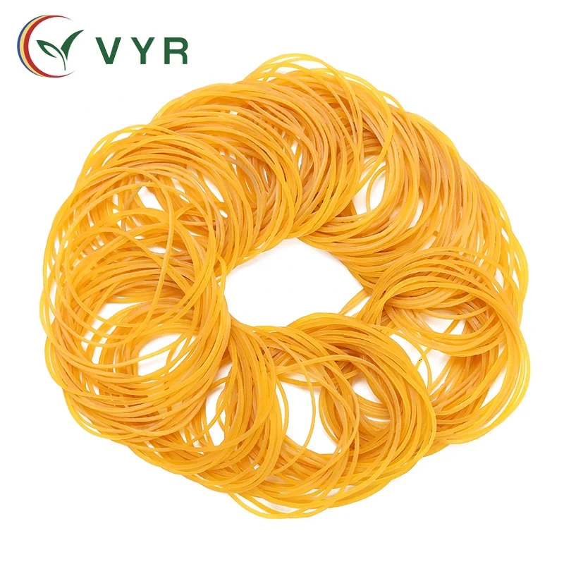 100% natural Yellow Elastic Rubber Bands Professional manufacturer 2.5 Inches in Diameter