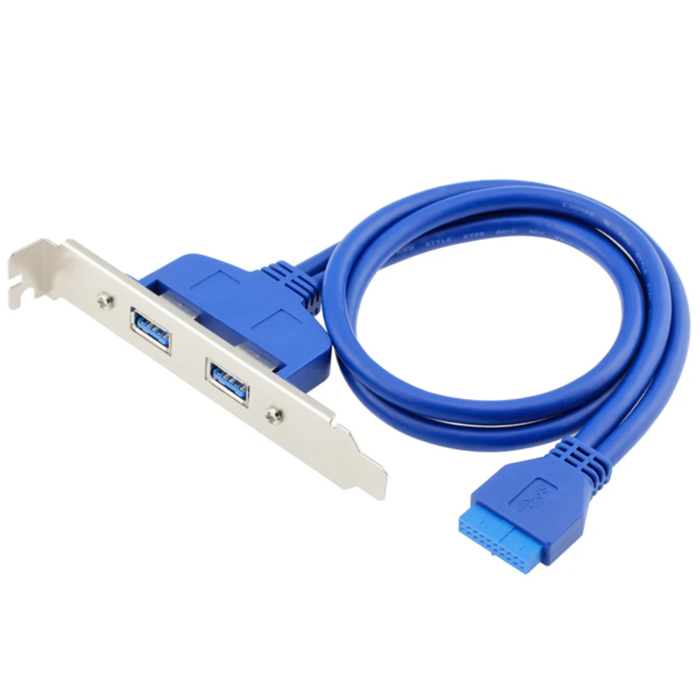 USB3.0 Motherboard PCI Rear Connection to 20 Pin Extension Connector Cable