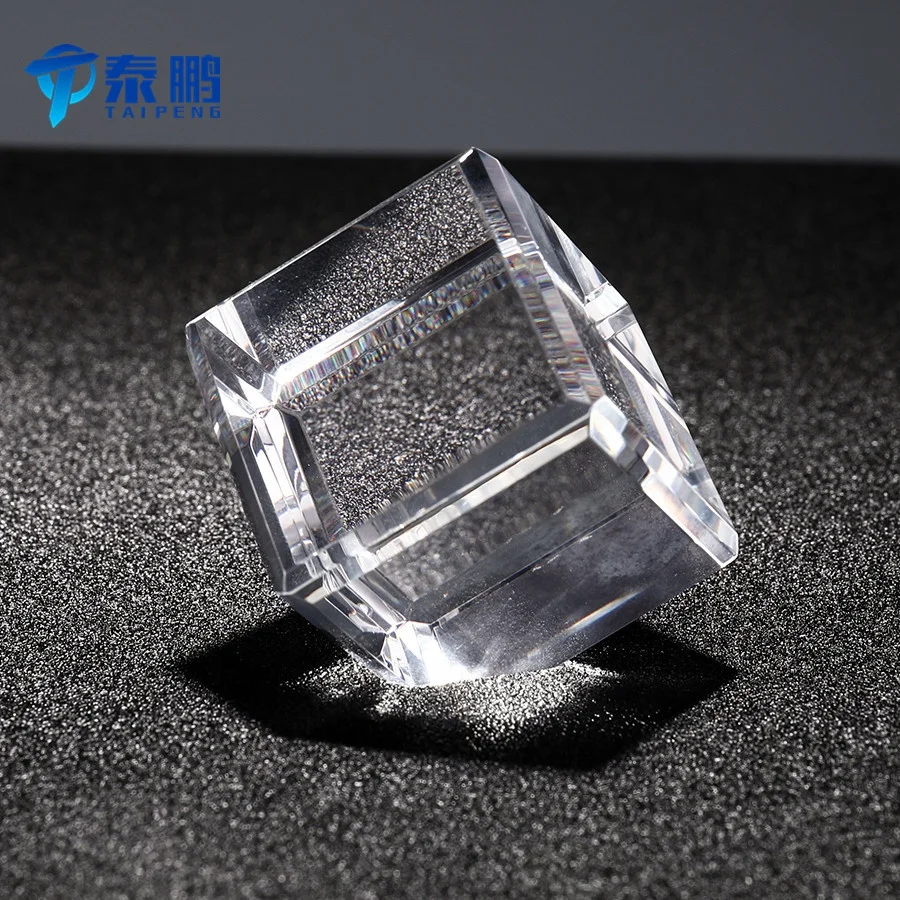 
RTS Wholesale k9 3d laser blank crystal cube paperweight for engraving 2D or 3D picture 