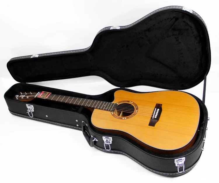 
41 inch black custom guitar case 