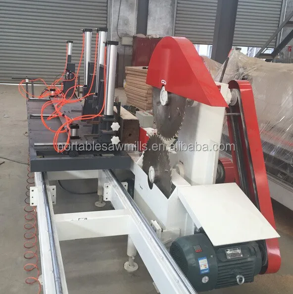 double blade sliding table sawmill circular table saw wood cutting circular saw mill