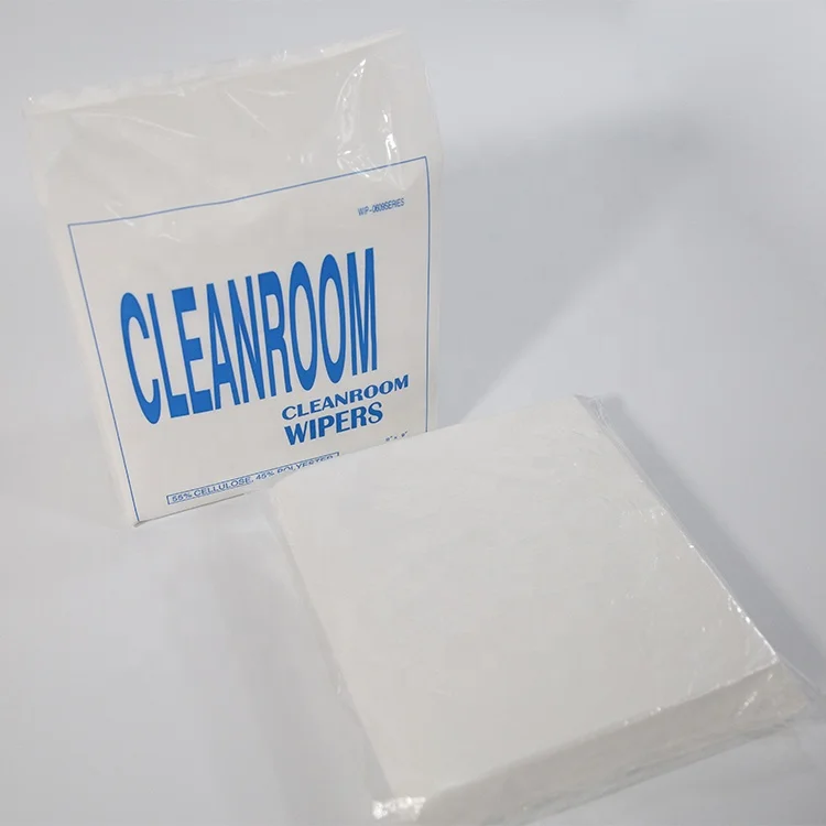 Disposable Industrial Cleaning 56gsm Nonwoven Cellulose Polyester 0609 Cleanroom Paper Wipes