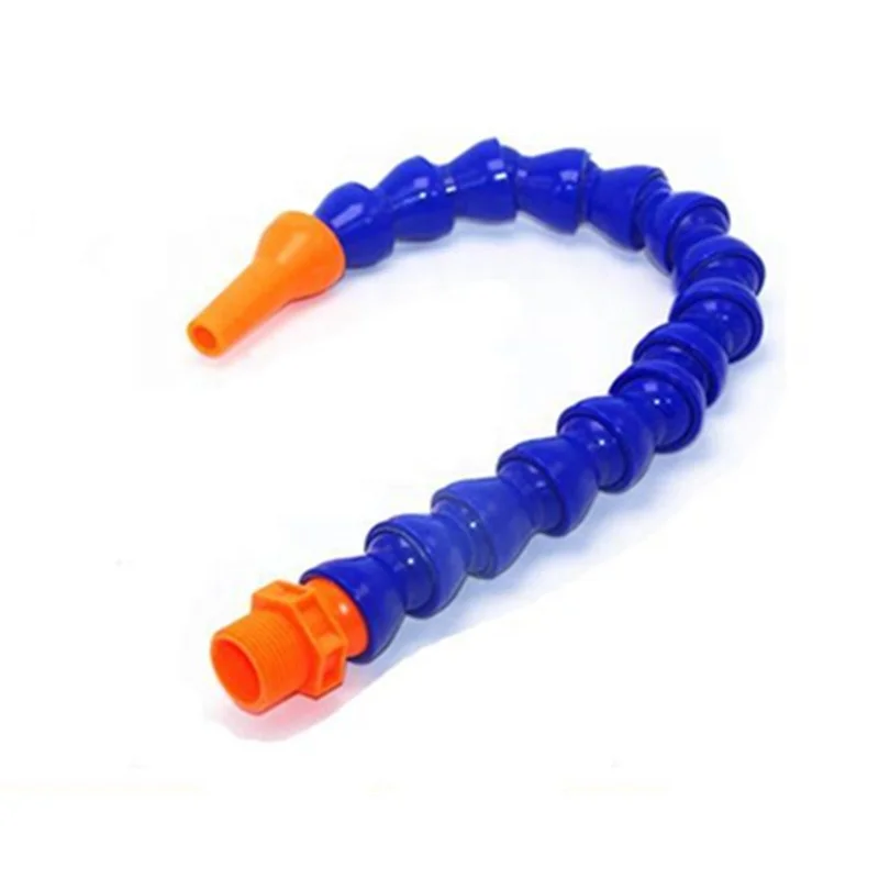 5PCS Blue Orange Light Water Pipes Round Nozzle 1/4PT Flexible Oil Coolant Pipe Hose For CNC Machine