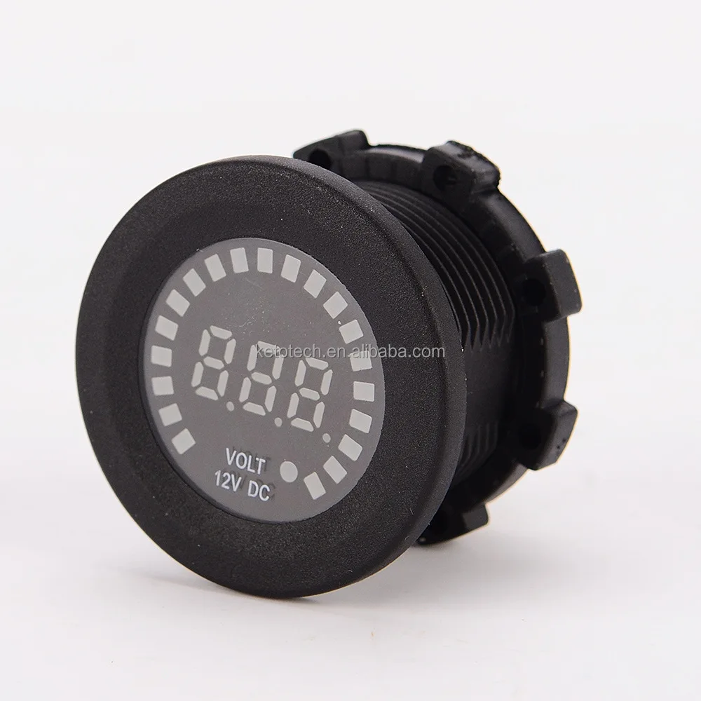 Car Auto Boat DC 12V LED light Digital Analog Voltage meter