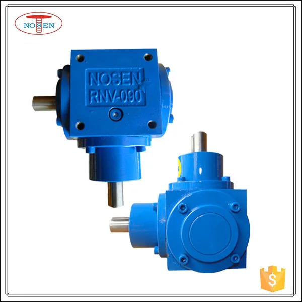 Cast iron housing 90 degree transmission agricultural bevel gearbox