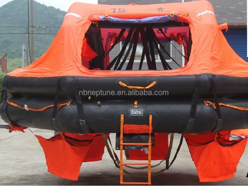 Hot Sale Cheap Davit Lunched Inflatable Life Raft 16 person