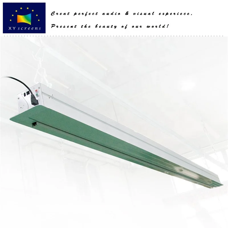XY in ceiling recessed hidden 100 inch anti light alr motorized projector screen with black diamond fabric